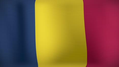 animation of moving flag of romania waving