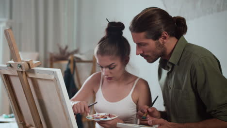 people painting indoors