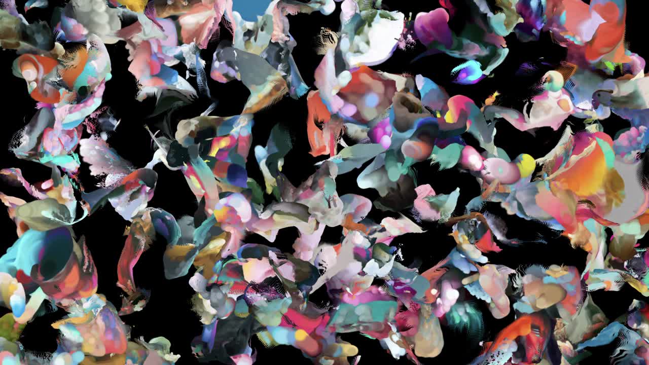 추상적인 다채로운 배경의 원활한 루프