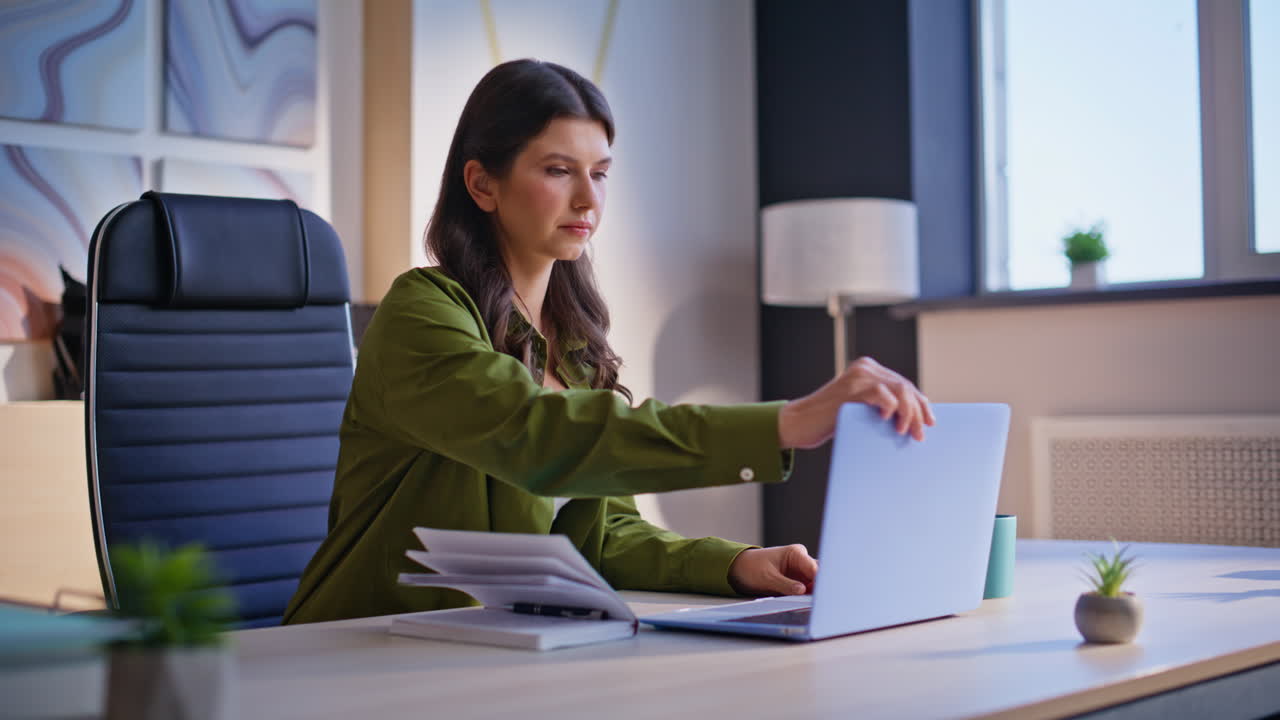 Woman working at her desk in the office