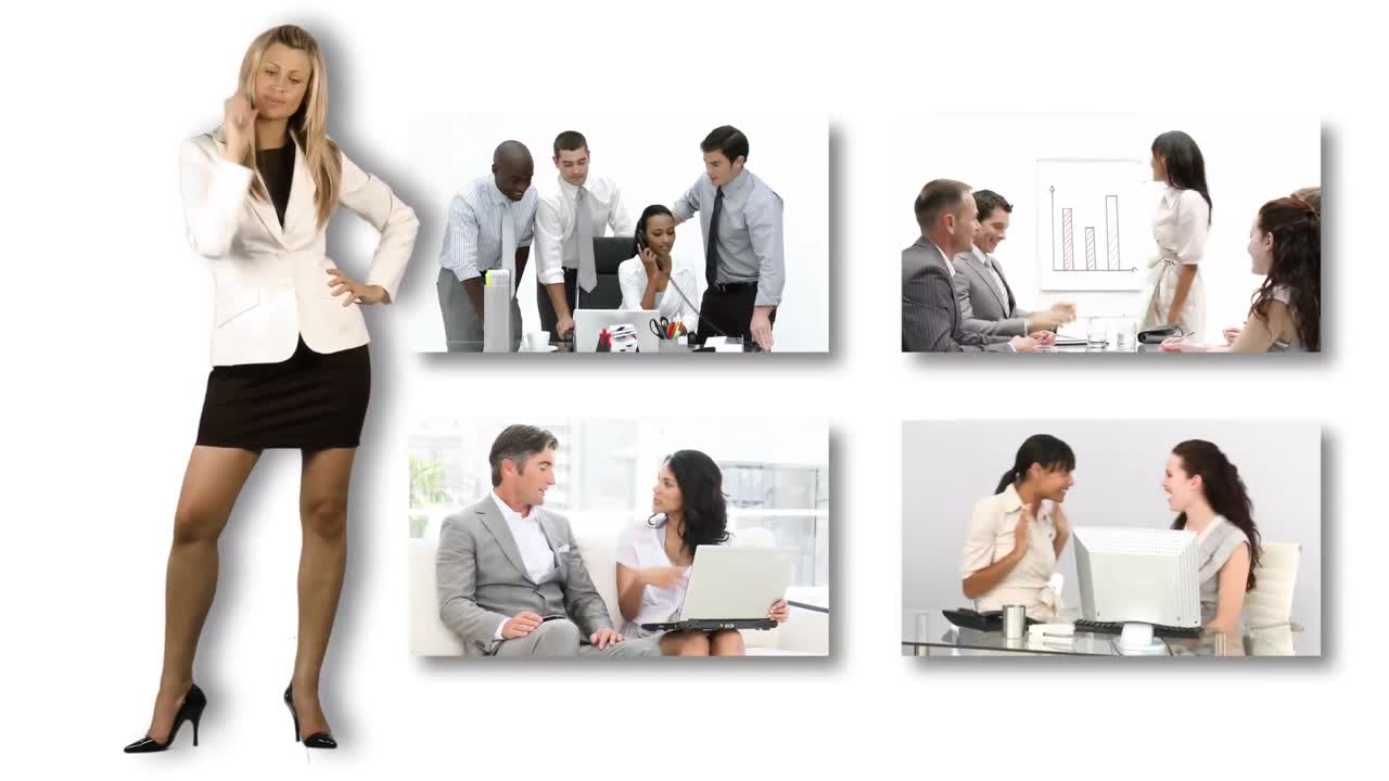 Gli uomini d'affari al lavoro