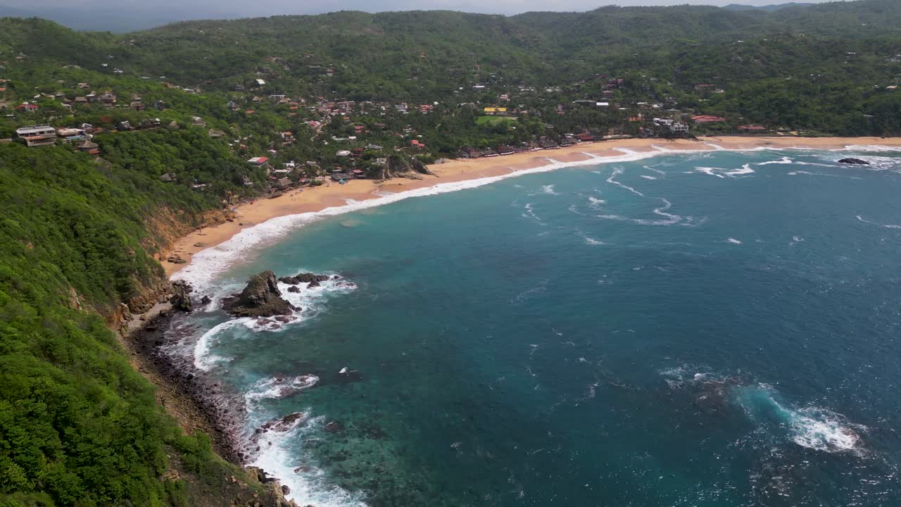perspectivas aéreas: mazunte, oaxaca, méxico