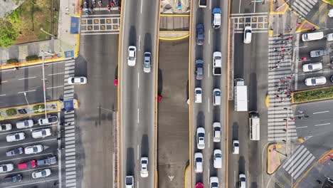 cruce de peatones con automóviles en la intersección de la intersección
