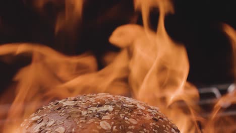 grilled whole wheat bread with seeds