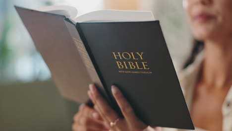 woman reading the holy bible