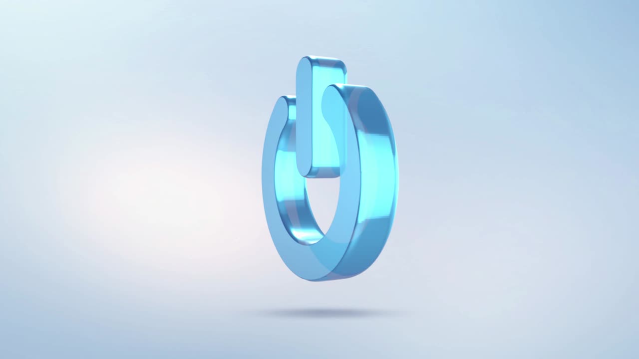 animación señal de energía en el icono con canal alfa. girando giro aislado