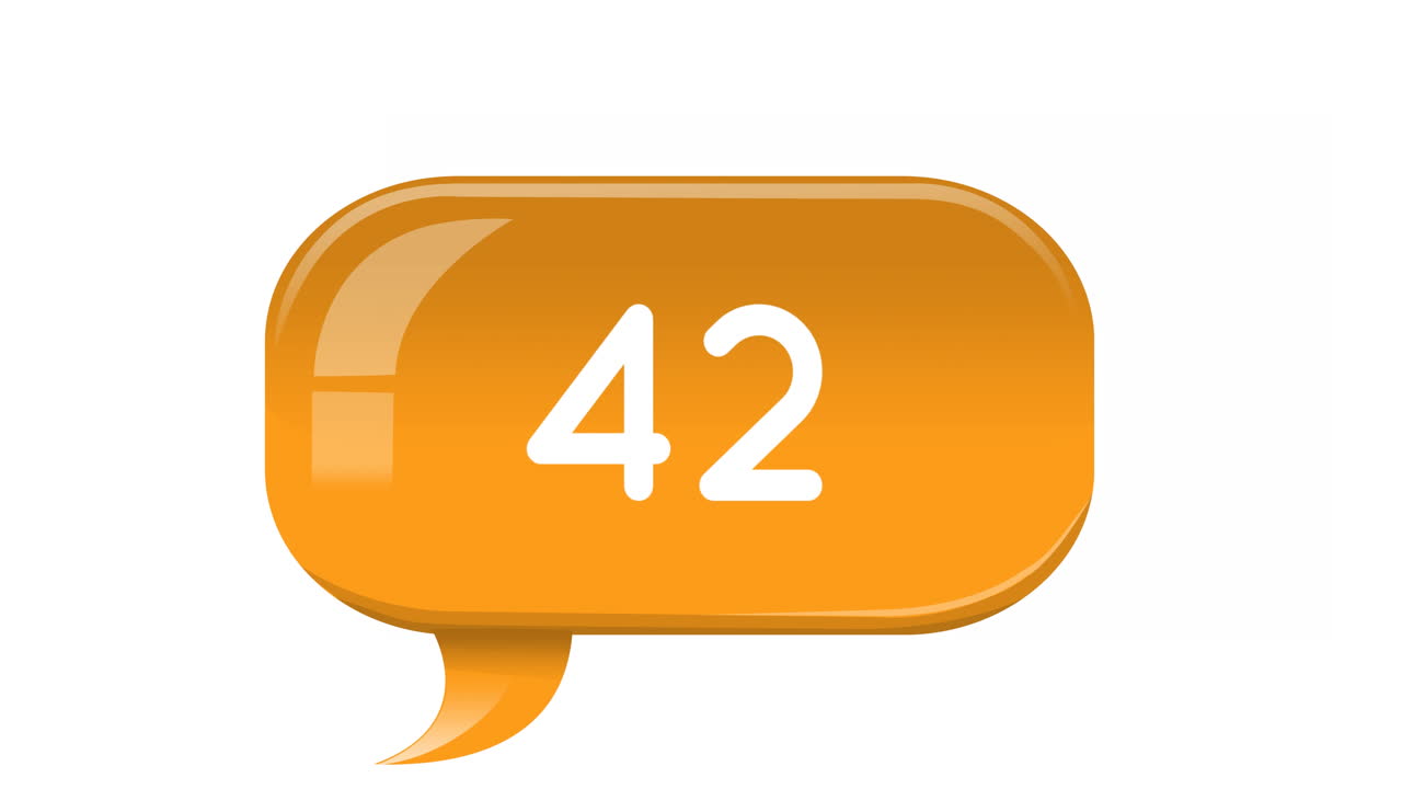 Yellow speech bubble with numbers 4k