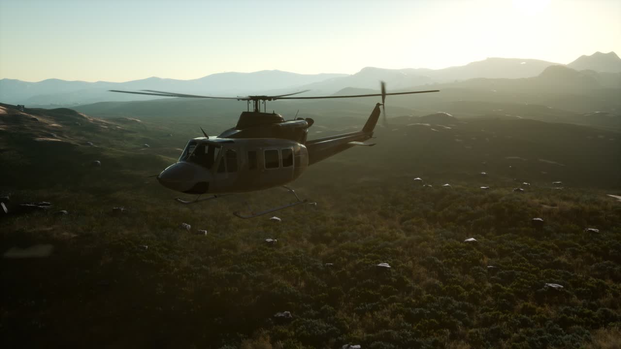 베트남에 있는 미국 군사 헬리 ⁇ 터