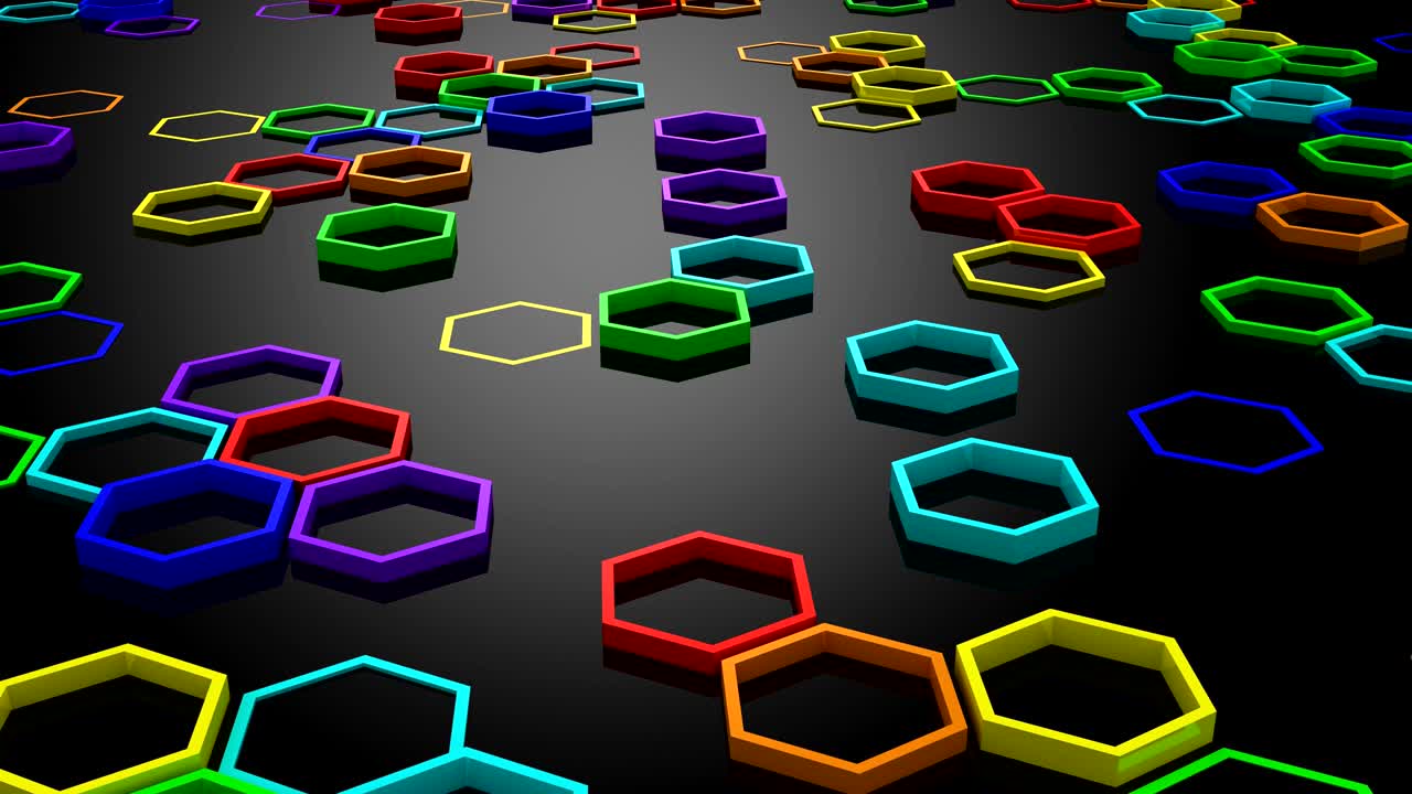 el fondo de los hexágonos