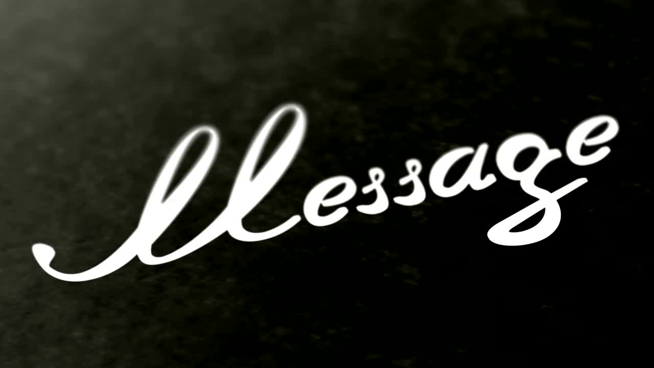 "mensaje" en la página. el metraje de bucle tiene resolución de 4k.