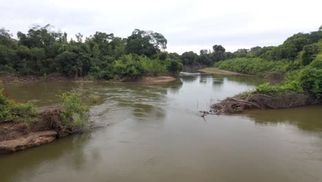 Aerial-view-of-the-Aquidauana-River,-Pantanal,-Brazil