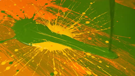 vibrant abstract paint splashes and pours