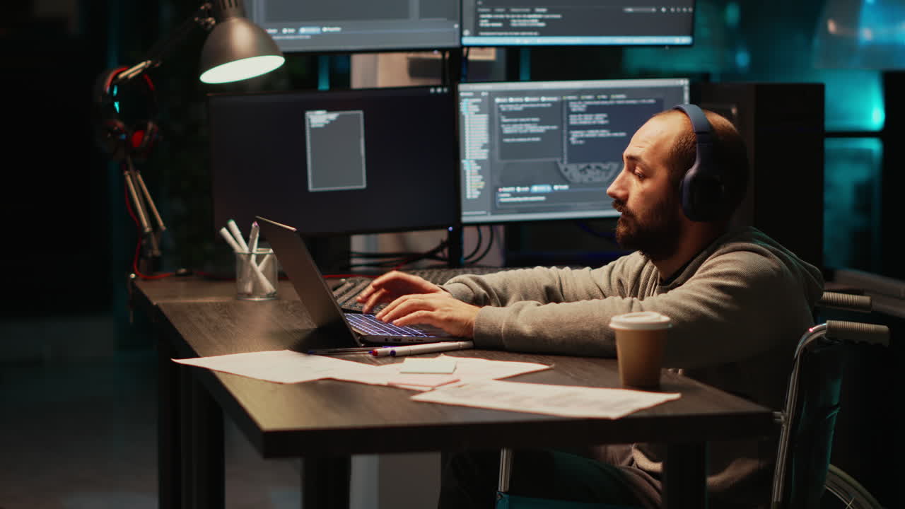 Person in a Wheelchair Working on a Computer