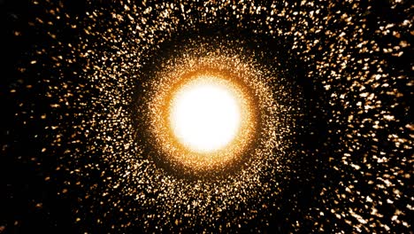 golden particles spiral loop