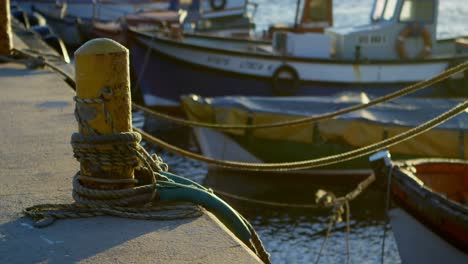 boat moored at dock 4k