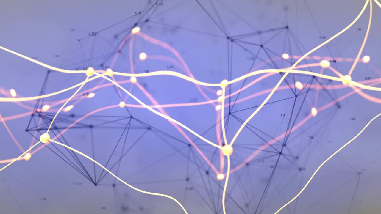 Green ring appearing, concentric rings expanding, neon trails flowing, nodes pulsing showing data