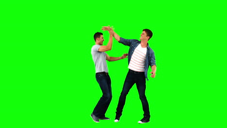 Men-giving-highfive-in-slow-motion