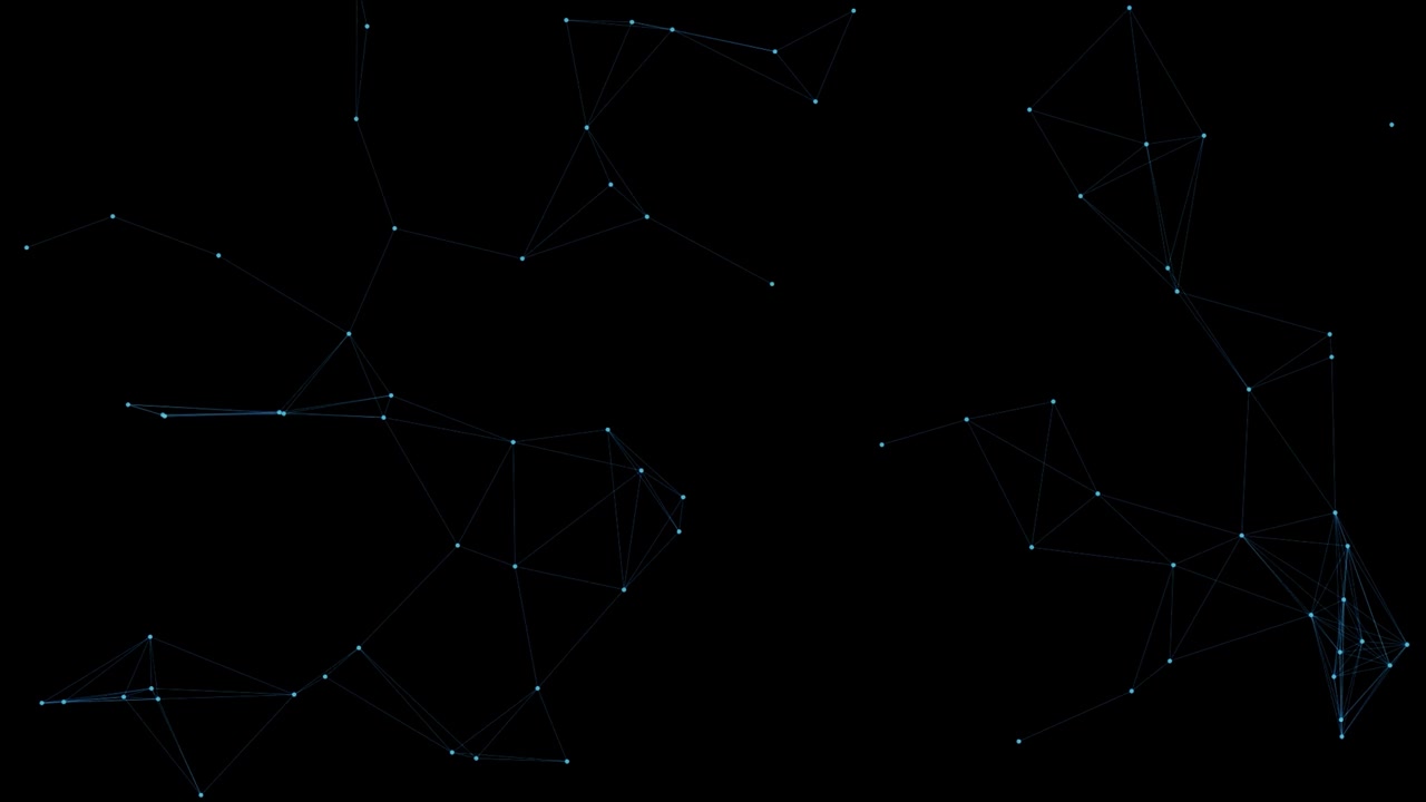 Abstract Digital Network Connection with Glowing Nodes and Lines