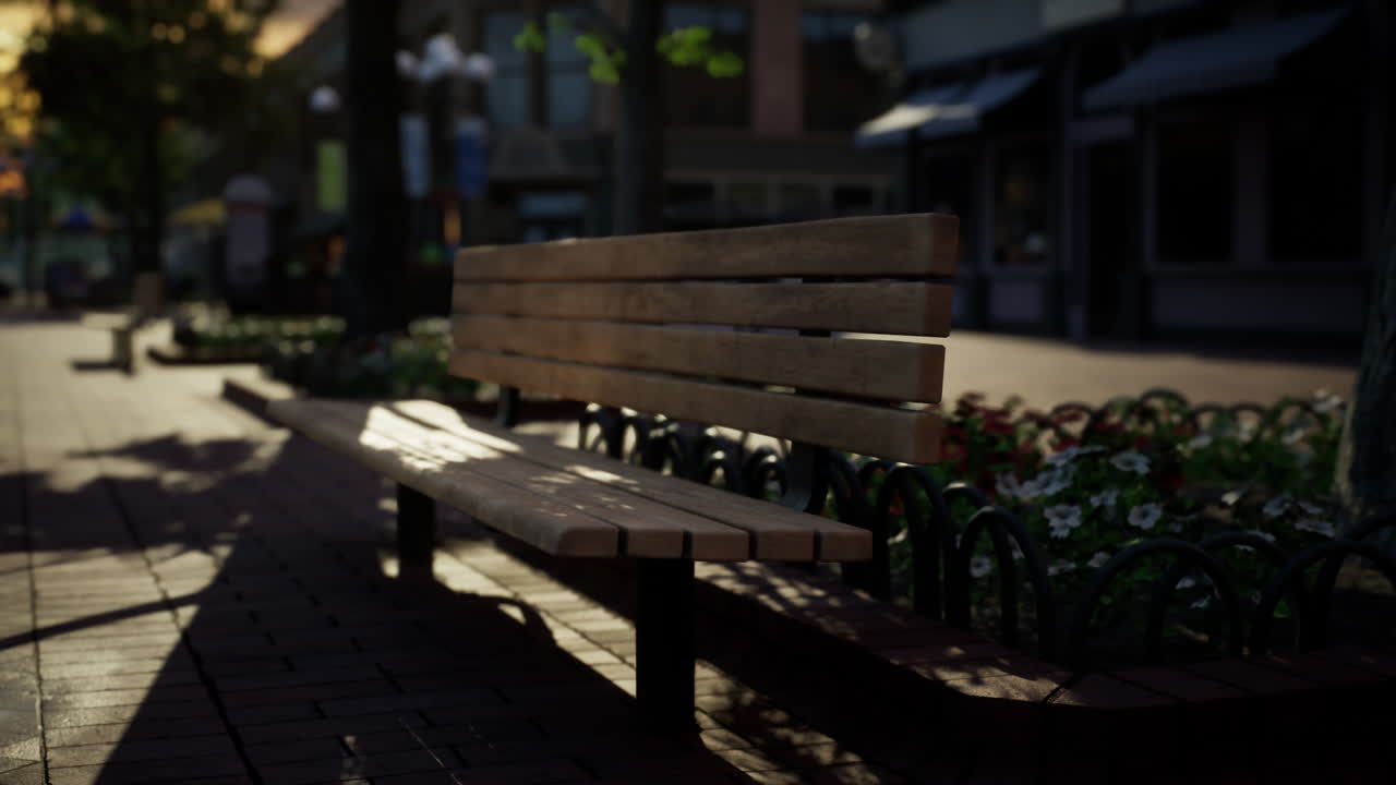 비어있는 거리가 있는 작은 마을