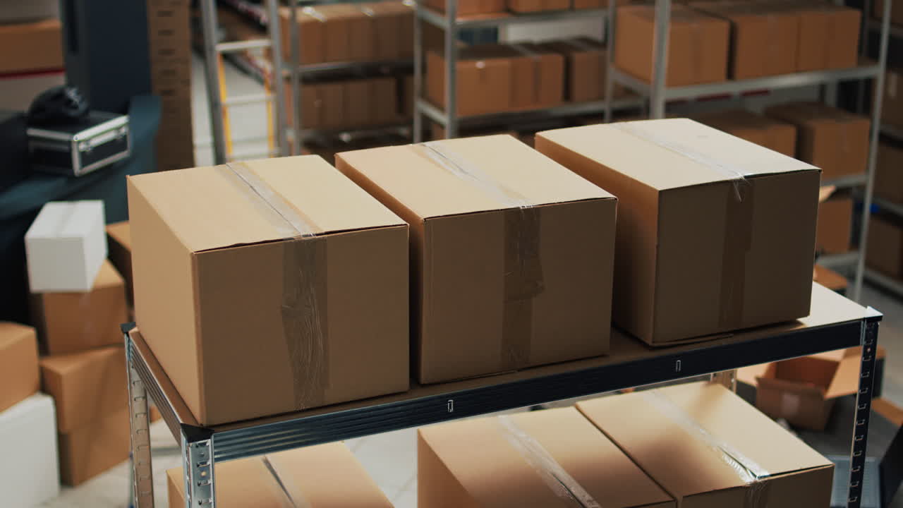 cajas en un almacén