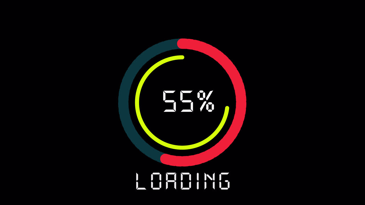 Animated Circular Loading Progress Bar with Percentage