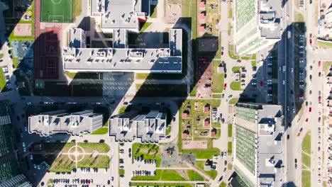 aerial view of modern city residential complex