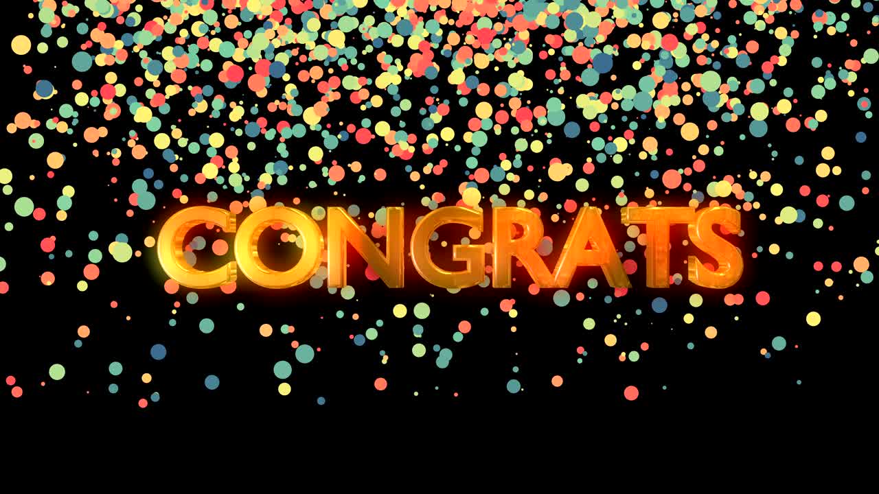 입자 색의 추상적인 배경으로 텍스트를 축하합니다.