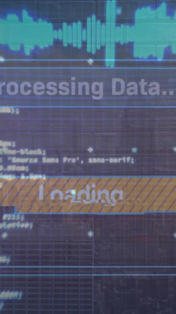 Animasjon av skjermer med databehandling mot nærbilde av en dataserver.