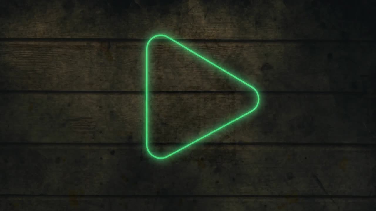 Animation of fight text with icon over wooden background