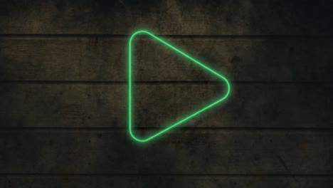 animación de texto de lucha con icono sobre fondo de madera.