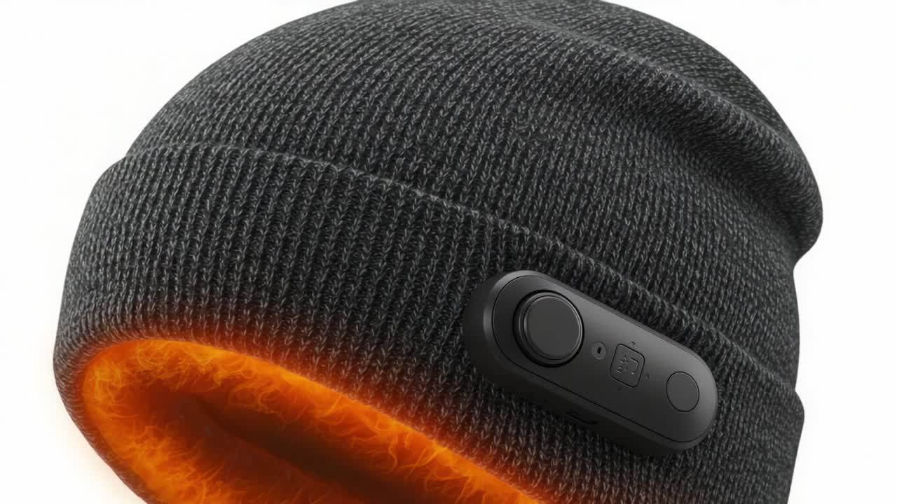 Stylish and Innovative Heated Beanie Hat Featuring Integrated Technology for Warmth and Comfort During Cold Seasons