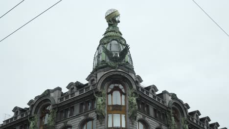 ornate facade of a building in st. petersburg