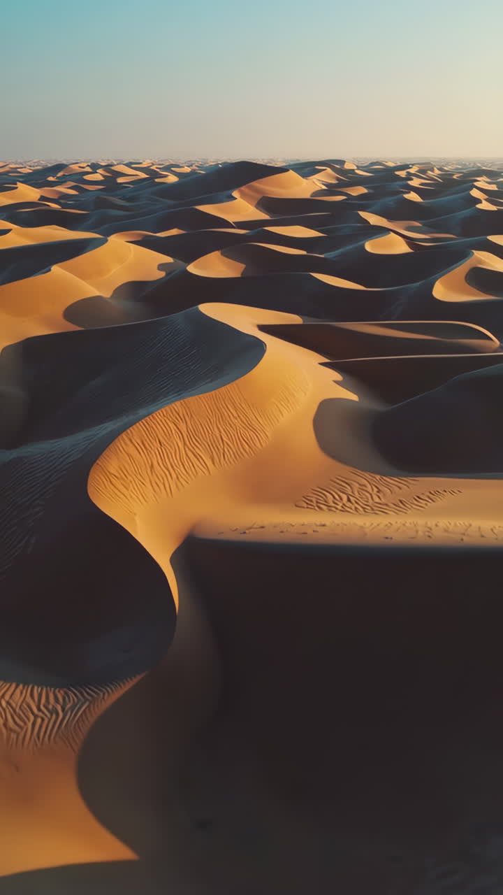 Aerial view of golden sand dunes