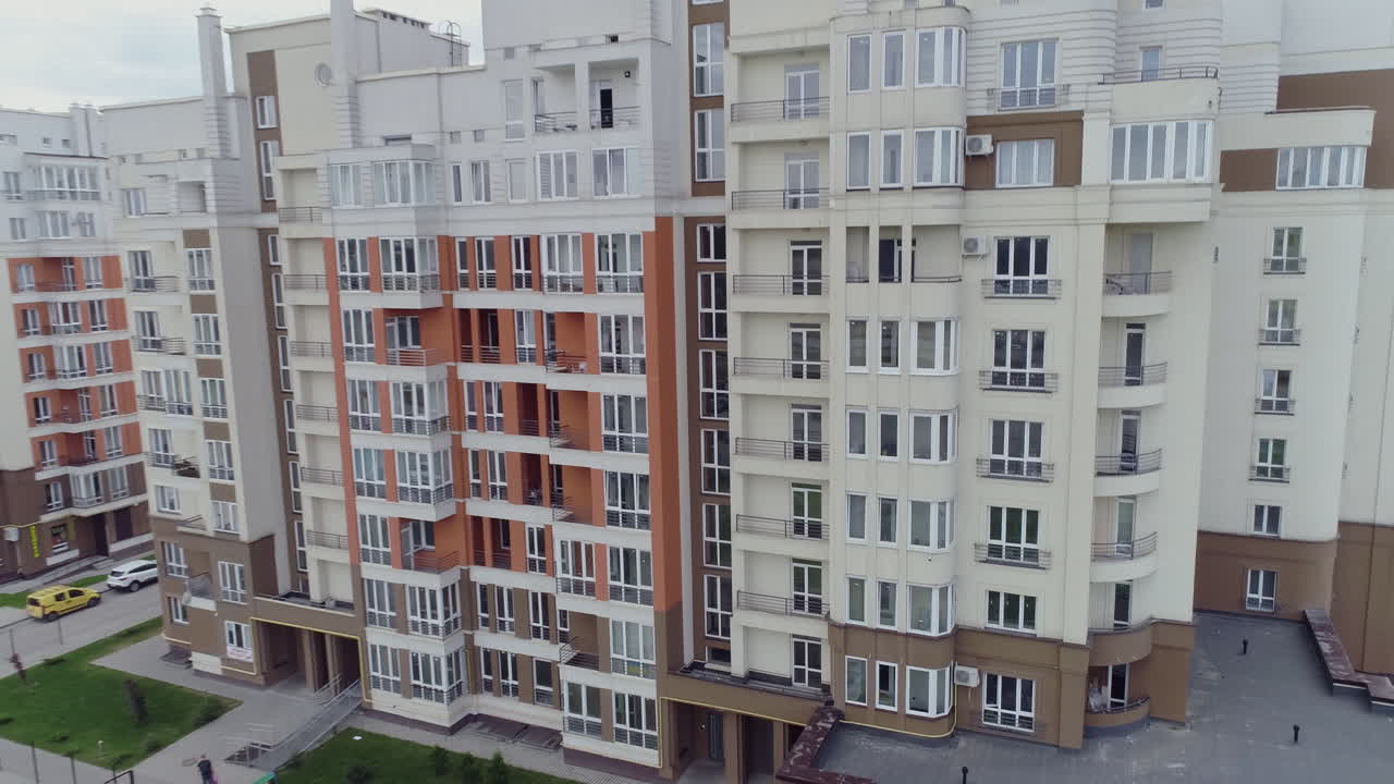 Modern Apartment Buildings Under Construction