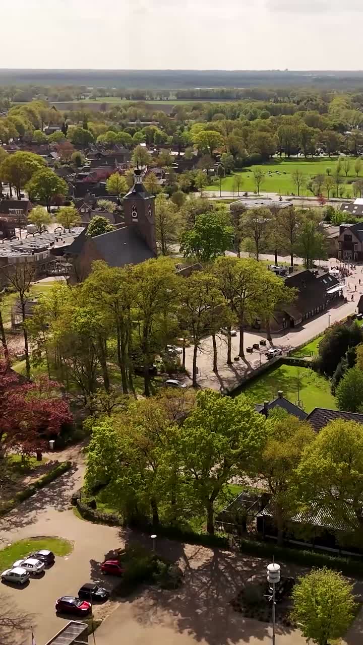 vista aérea de un pueblo holandés
