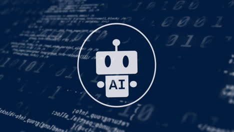 Animación-Del-Procesamiento-De-Datos-Digitales-Y-Con-Chat-Bot-Ai-Sobre-Fondo-Negro