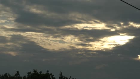 early sunset timelapse in the evening summer glow