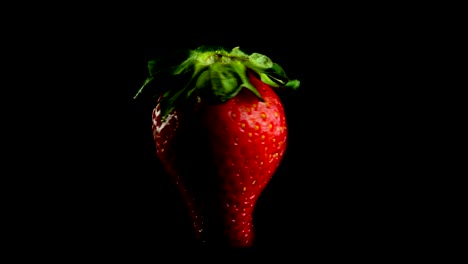 red strawberry fruit seamless looping rotation