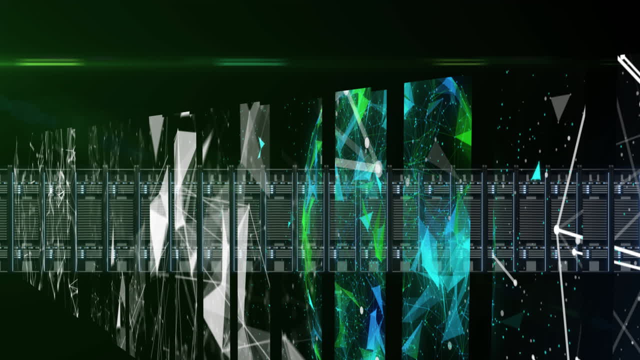 Animation of data processing over computer servers