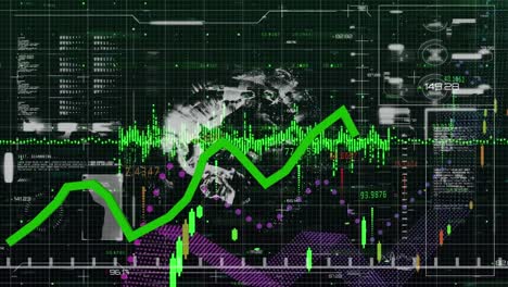 Animation-of-data-processing-over-globe