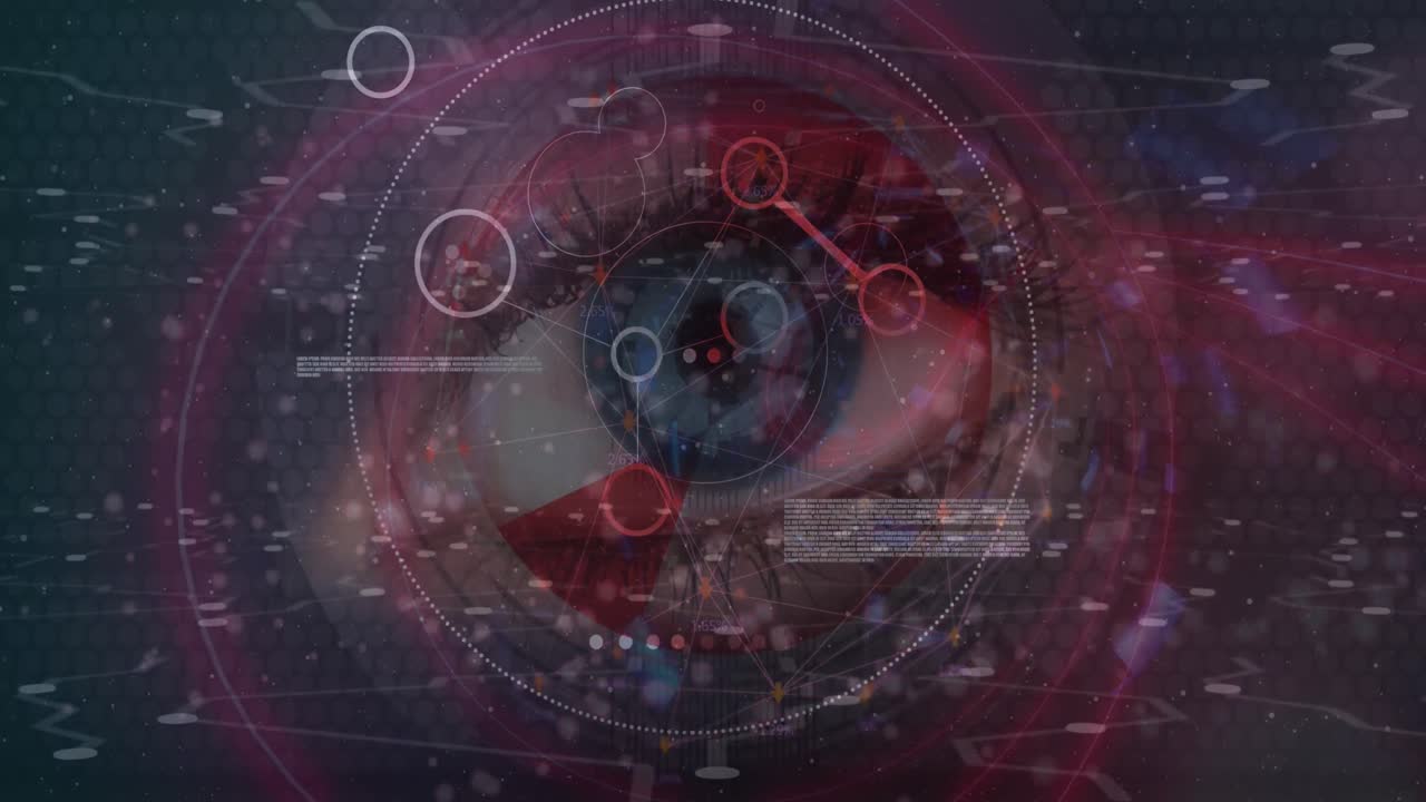 animación del procesamiento de datos sobre el ojo