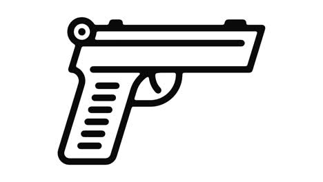 gráfico de movimiento de línea de arma