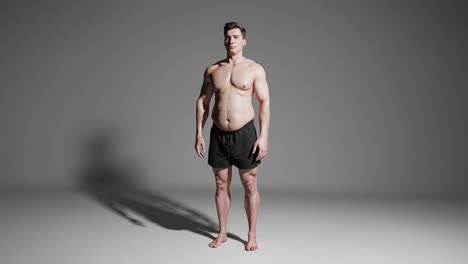 overweight man portrait