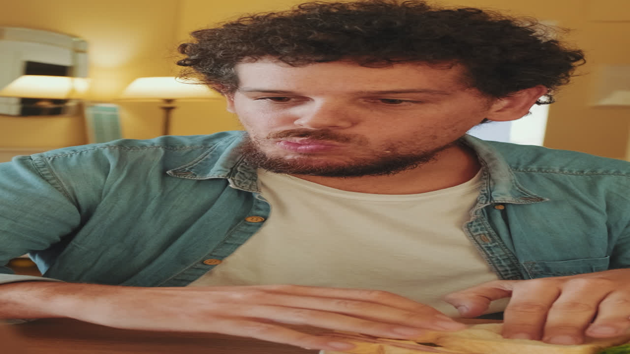 Man eating a sandwich