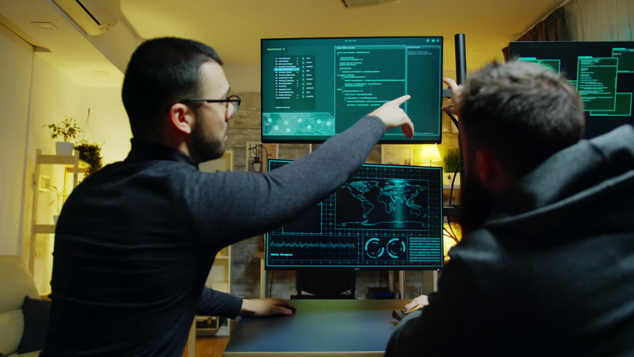 Team of cyber criminals hacking into the government server