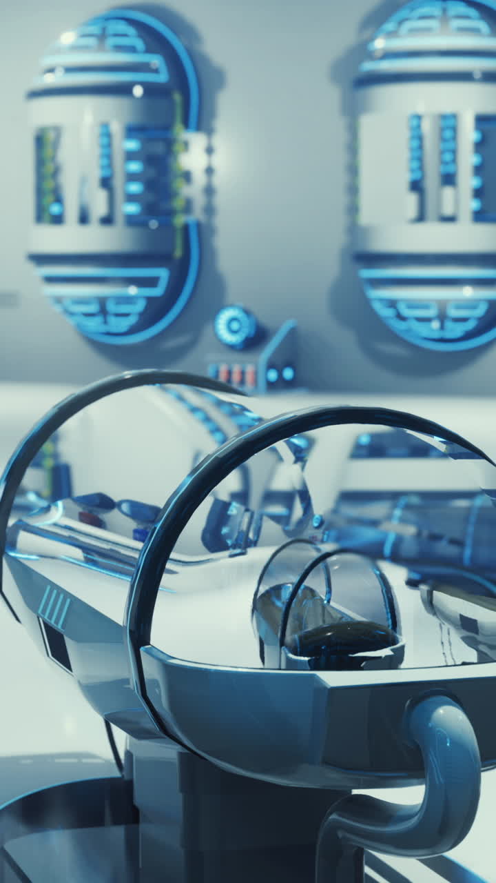 Modern technology showcased in a futuristic laboratory setting