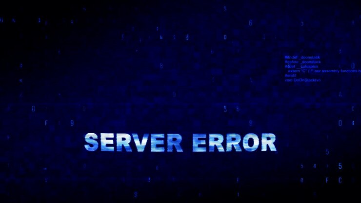 Server Error Text Digital Noise Twitch Glitch Distortion Effect Error Animation.