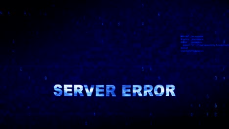 error del servidor texto ruido digital sacudida glitch distorsión efecto error animación.