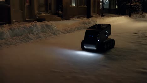 nighttime snow removal robot