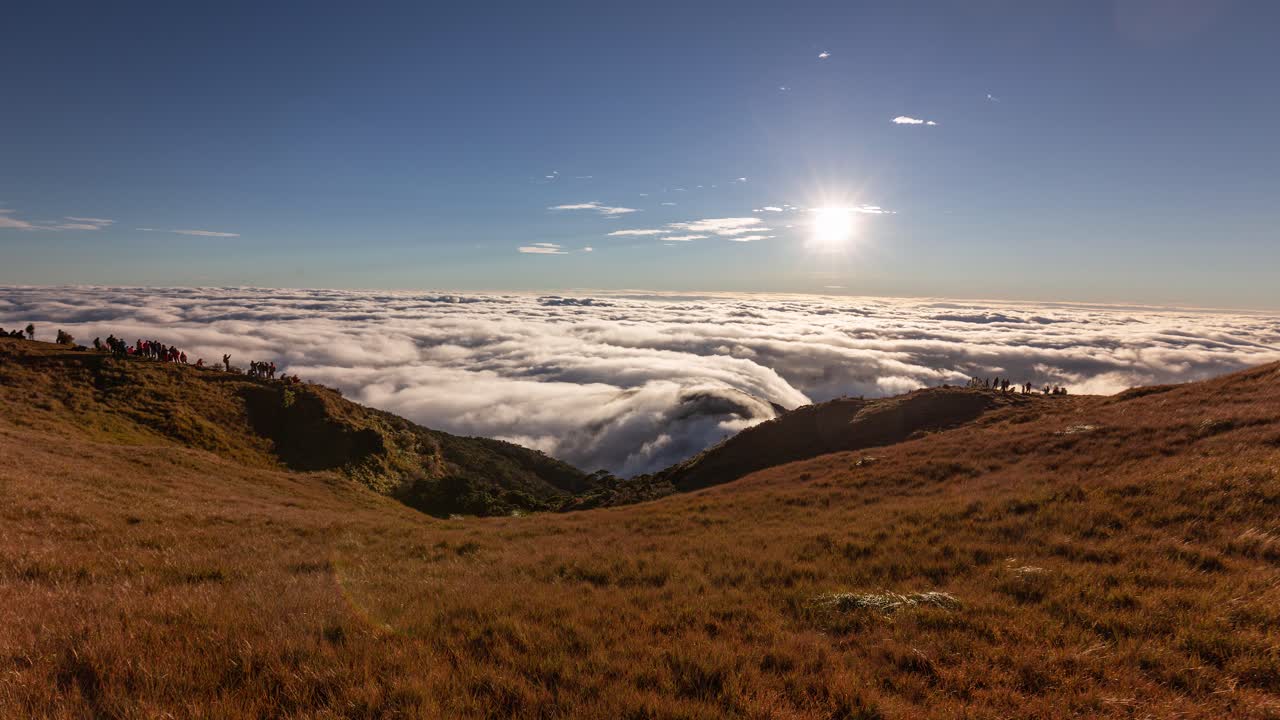 The famous sea of clouds on Mount Pulag, Philippines. It is the third highest mountain in the Philippines.